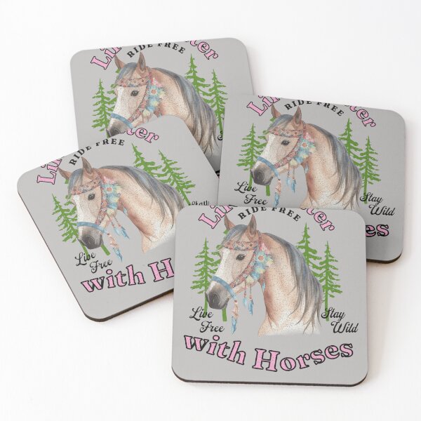 Item preview, Life is Better with HORSES - love horse riding equestrian designed and sold by SilverWingInc.