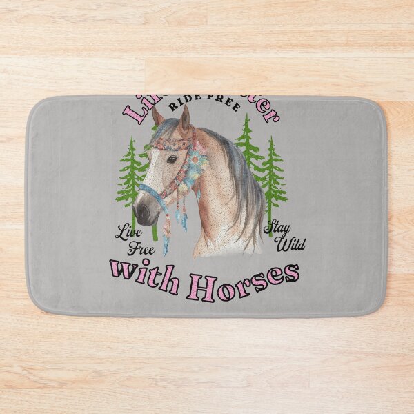 Item preview, Life is Better with HORSES - love horse riding equestrian designed and sold by SilverWingInc.