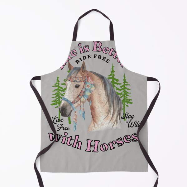 Item preview, Life is Better with HORSES - love horse riding equestrian designed and sold by SilverWingInc.