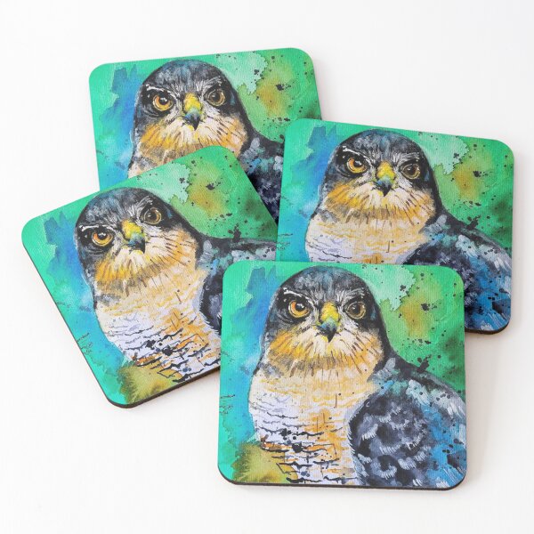 Item preview, Male Eurasian sparrowhawk watercolour  designed and sold by AderynValentine.