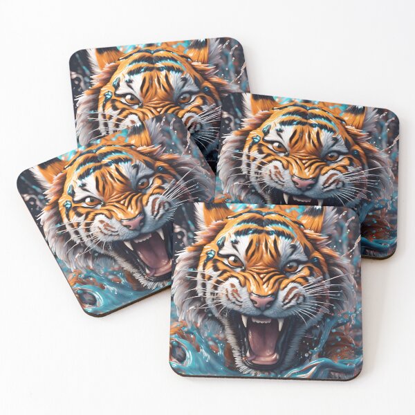 Artikelvorschau, Tiger King Of The Jungle Paint Splash entworfen und verkauft von TheArtOfPat.