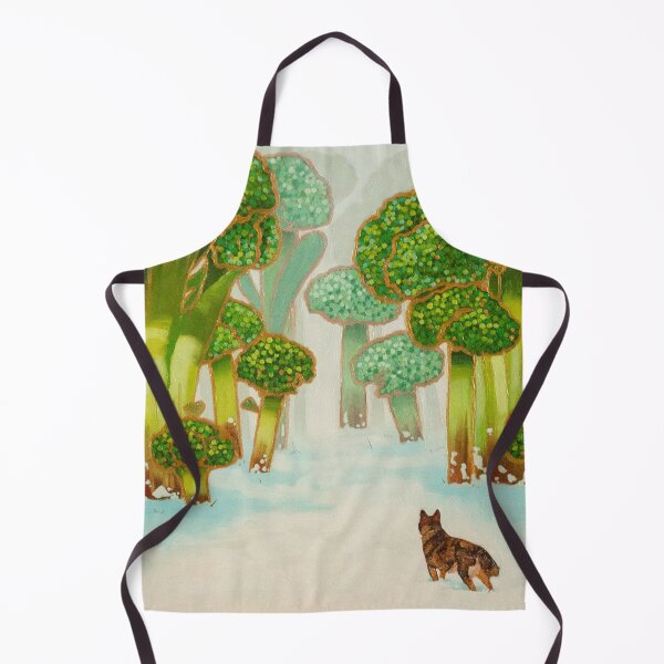 Item preview, Broccoli forest original fantasy oil painting designed and sold by Yue Zeng Art Studio.