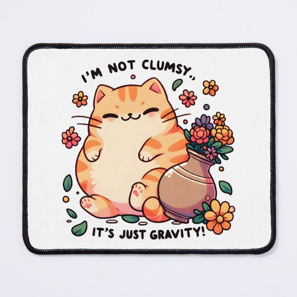 Item preview, Clumsy Cat and Flower Vase designed and sold by UmbrellaStudio1.