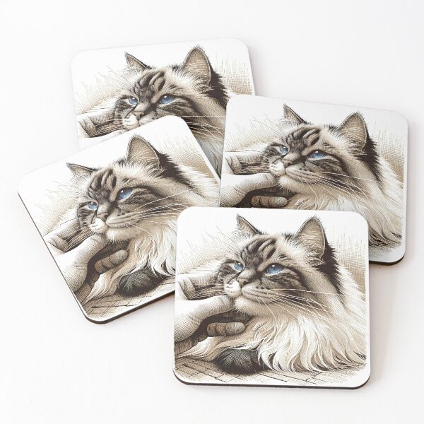 Item preview, Whiskered Bliss: Gentle Touch of Love designed and sold by PictorialWhimsy.