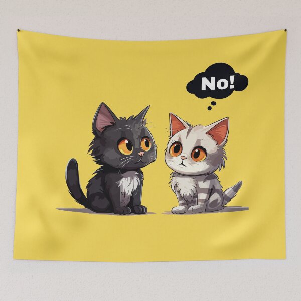 Item preview, cat says no no designed and sold by DunuStore.