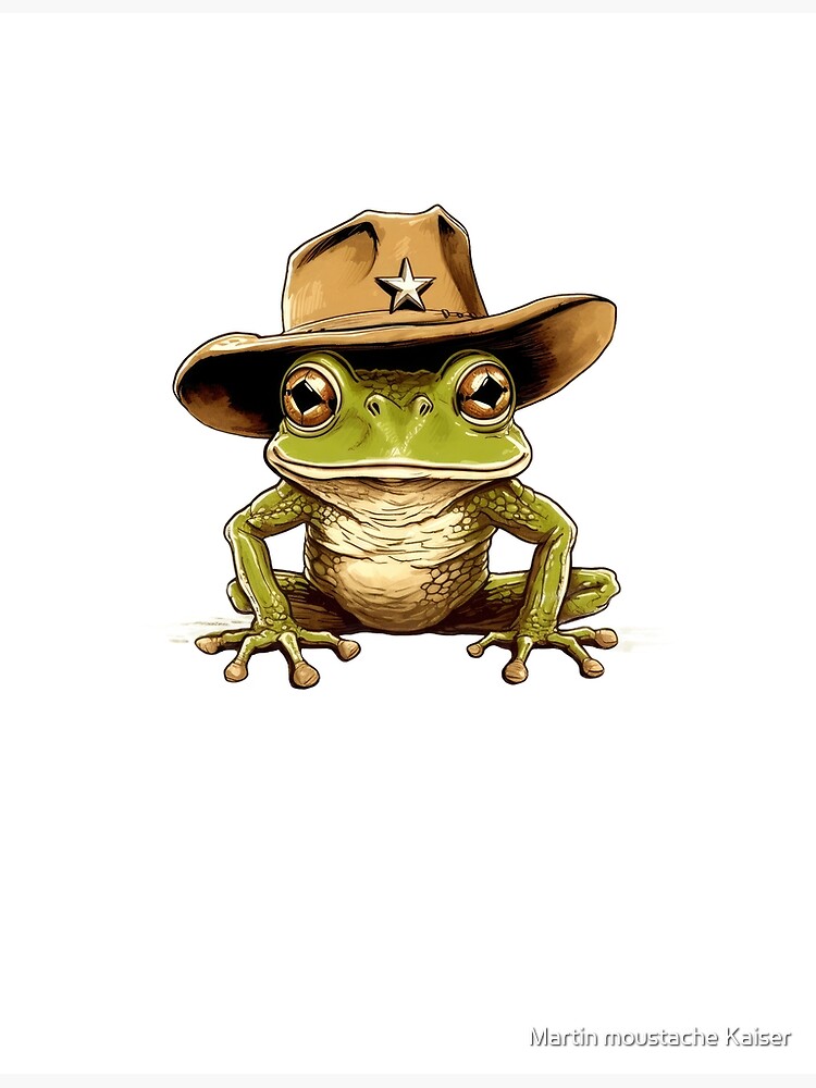 Frog With a Cowboy Hat ☆ Cowboy Frog Funny Poster for Sale by