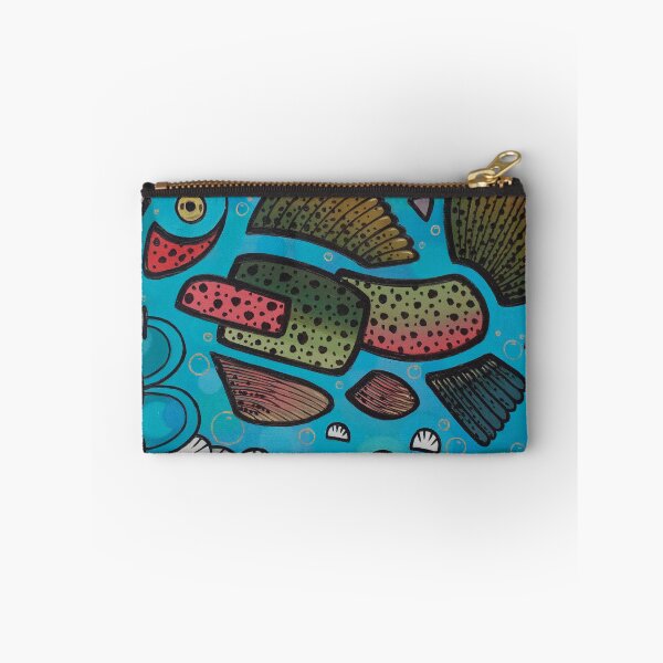 Item preview, Abstract freshwater fishes rainbow trout oil painting designed and sold by Yue Zeng Art Studio.