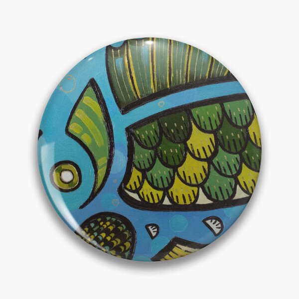 Item preview, Abstract freshwater fish Walleye oil painting designed and sold by Yue Zeng Art Studio.