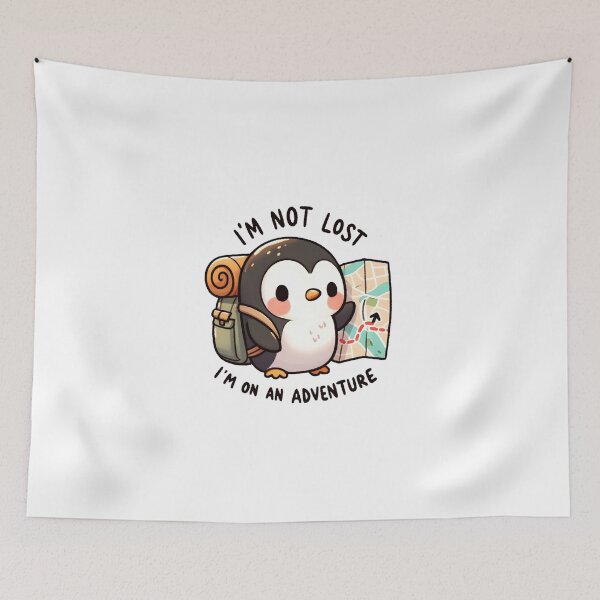 Item preview, Adventurous Penguin Map Explorer Design designed and sold by UmbrellaStudio1.