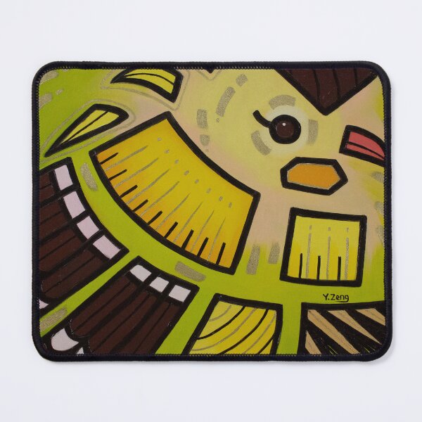 Item preview, Backyard birds gold finch abstract oil painting designed and sold by Yue Zeng Art Studio.