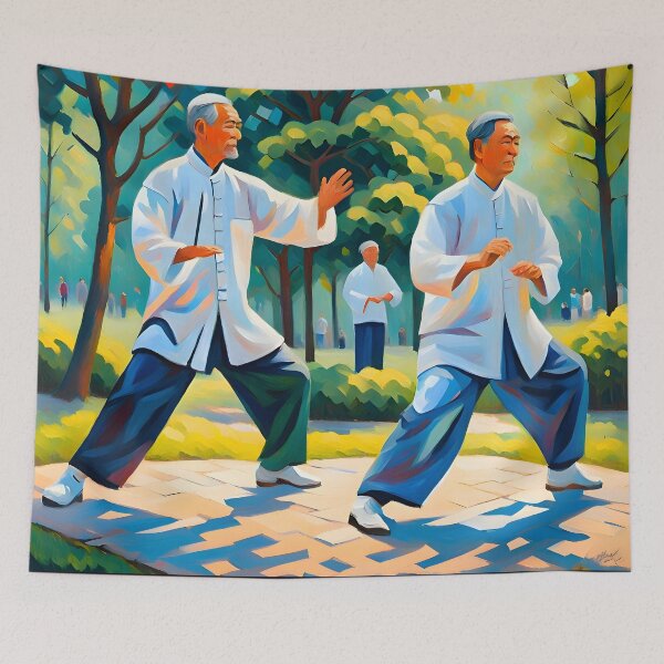 Item preview, Tai chi masters in the park  designed and sold by HofTao.