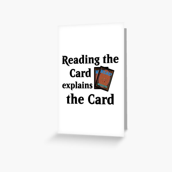 Item preview, MTG Reading the card explains the Card Magic Card Design for Nerds, Card Collectors and Blue Mages designed and sold by Maximilian Simson.