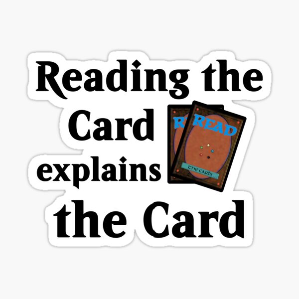 Item preview, MTG Reading the card explains the Card Magic Card Design for Nerds, Card Collectors and Blue Mages designed and sold by Maximilian Simson.