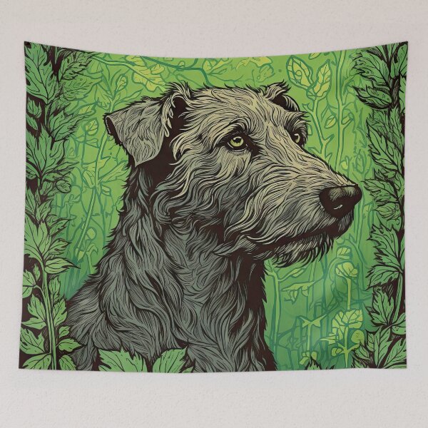 Item preview, Irish Wolfhound Retro Vintage Dog Portrait designed and sold by WallyPink.