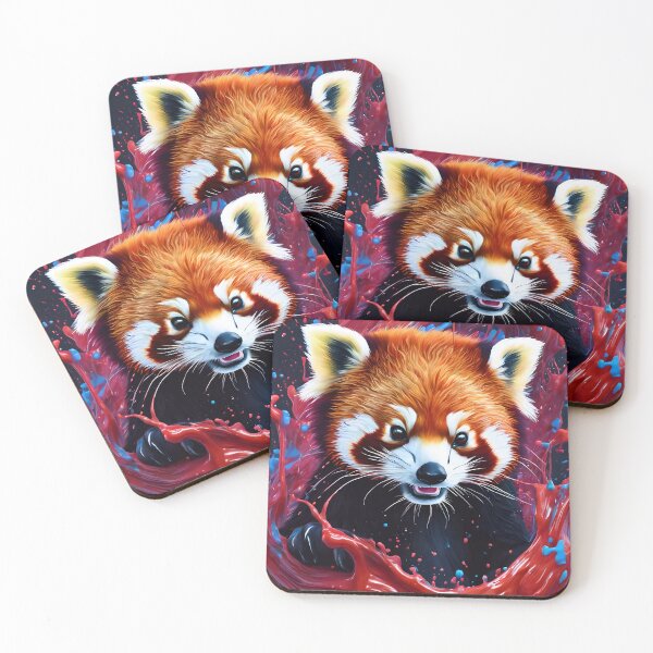 Artikelvorschau, Cute Red Panda Bear Paint Splash entworfen und verkauft von TheArtOfPat.