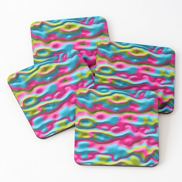 Item preview, 3D Pink Yellow and Blue Psychedelic Texture designed and sold by TheRulerofEarth.