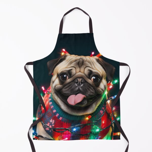 Item preview, Funny pug portrait in christmas jumper designed and sold by emaotx.