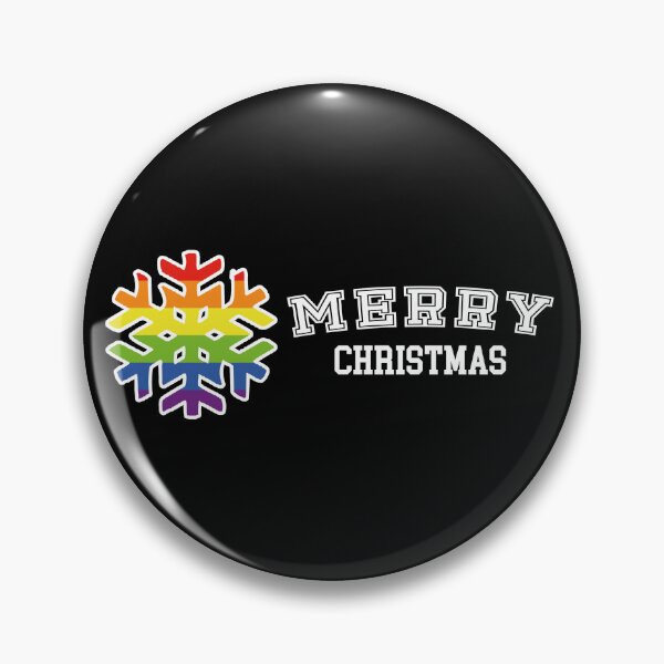 Item preview, Merry Queer Christmas - Pride Rainbow Snowflake in College Font designed and sold by CottonGarb.