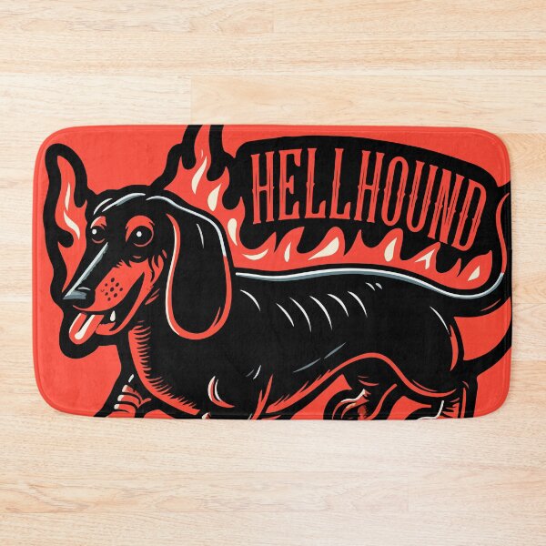 Item preview, Espíritu ardiente Dachshund 'Hellhound' Blaze designed and sold by BarkandStick.