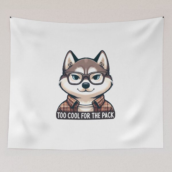 Item preview, Hipster Husky Dog with Glasses designed and sold by UmbrellaStudio1.