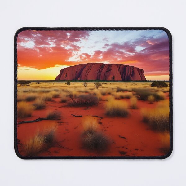 Item preview, Uluru Ayers Rock in Australia at sunset in the desert - Landscape photography designed and sold by TheArtistOf2022.