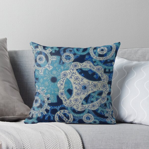 Item preview, Ceramic teeth wheel blue oil painting designed and sold by Yue Zeng Art Studio.