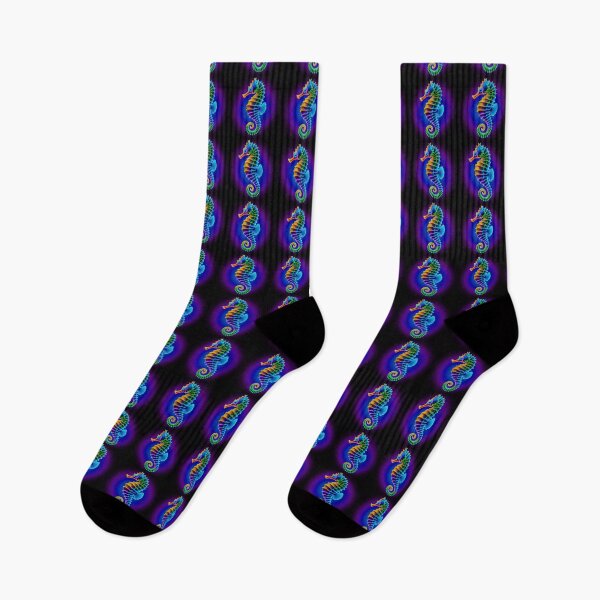 Item preview, Colorful Neon Seahorse designed and sold by lifeloverarts.