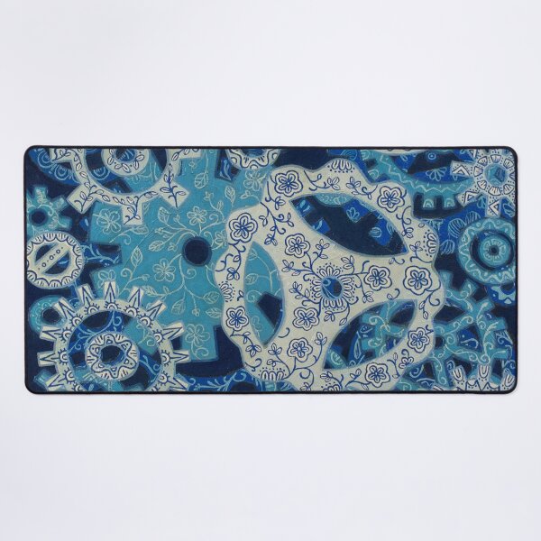 Item preview, Ceramic teeth wheel blue oil painting designed and sold by Yue Zeng Art Studio.