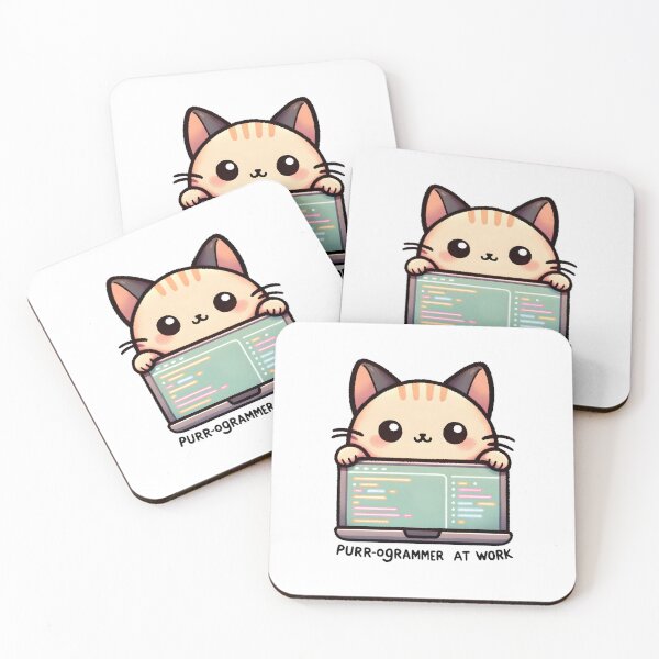 Item preview, Coding Cat: Purr-ogrammer at Work Design designed and sold by UmbrellaStudio1.