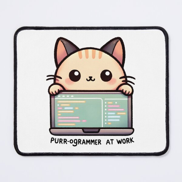Item preview, Coding Cat: Purr-ogrammer at Work Design designed and sold by UmbrellaStudio1.
