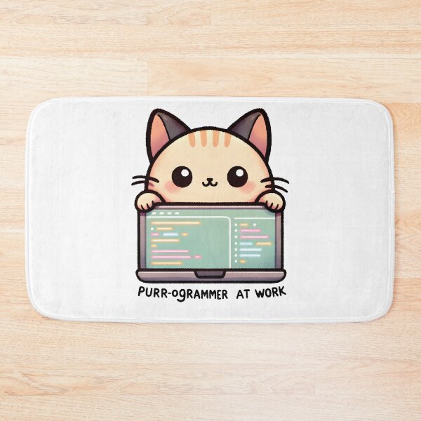 Item preview, Coding Cat: Purr-ogrammer at Work Design designed and sold by UmbrellaStudio1.