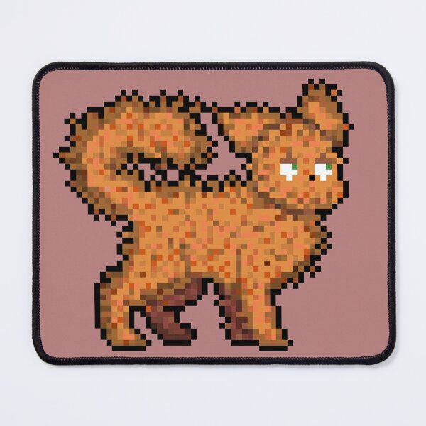 Item preview, fire cat pixel art designed and sold by ifrico.