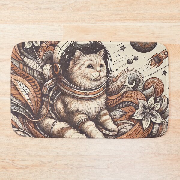 Item preview, Celestial Feline amidst Dreamy Vines designed and sold by PictorialWhimsy.