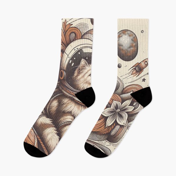 Item preview, Celestial Feline amidst Dreamy Vines designed and sold by PictorialWhimsy.
