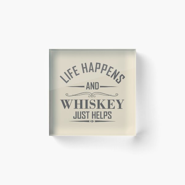Item preview, Whiskey Helps Funny drinking quote lover whisky drinker sayings jokes slogan designed and sold by Alexaltay.