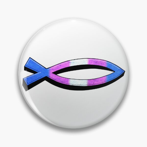 Item preview, Trans Pride Christian Fish - Affirming Pride Design designed and sold by BackgroundPixel.