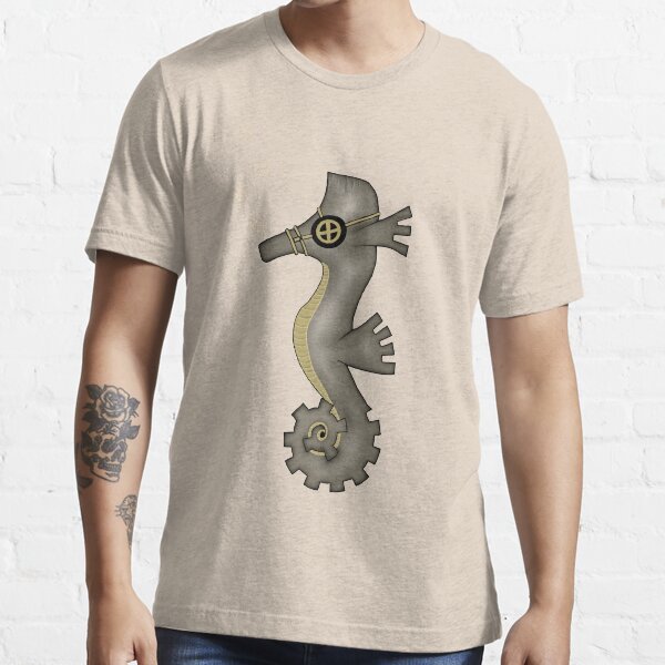 Sir Angustus Finn - Nautical Steampunk Seahorse Essential T-Shirt