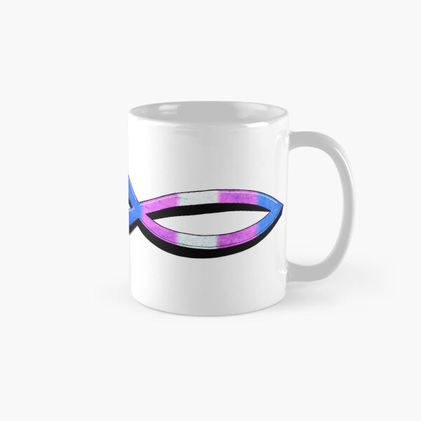 Item preview, Trans Pride Christian Fish - Affirming Pride Design designed and sold by BackgroundPixel.