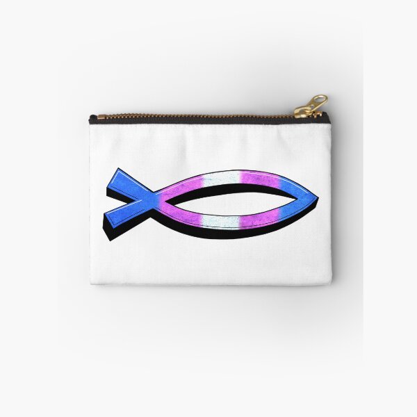 Item preview, Trans Pride Christian Fish - Affirming Pride Design designed and sold by BackgroundPixel.