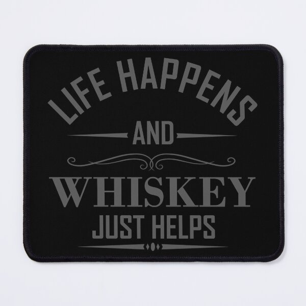 Item preview, Whiskey Helps Funny drinking quote lover whisky drinker sayings jokes slogan designed and sold by Alexaltay.