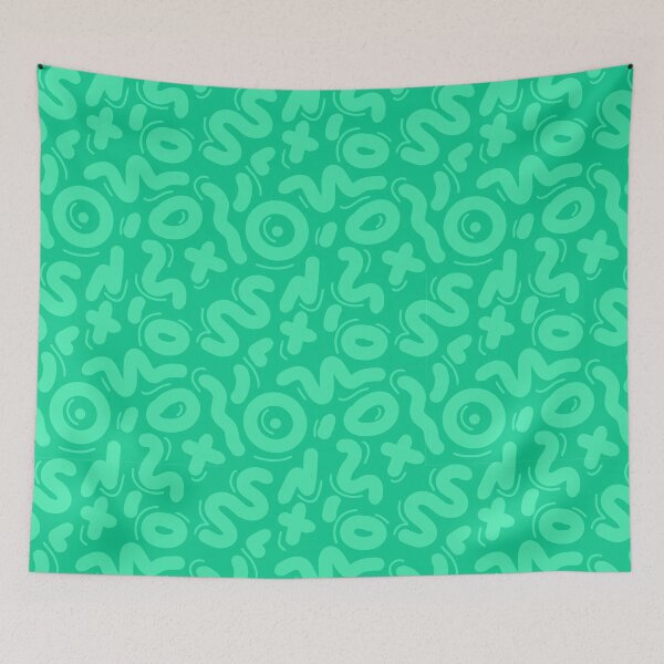 Item preview, Cute doodle green funky pattern designed and sold by Vnouk.