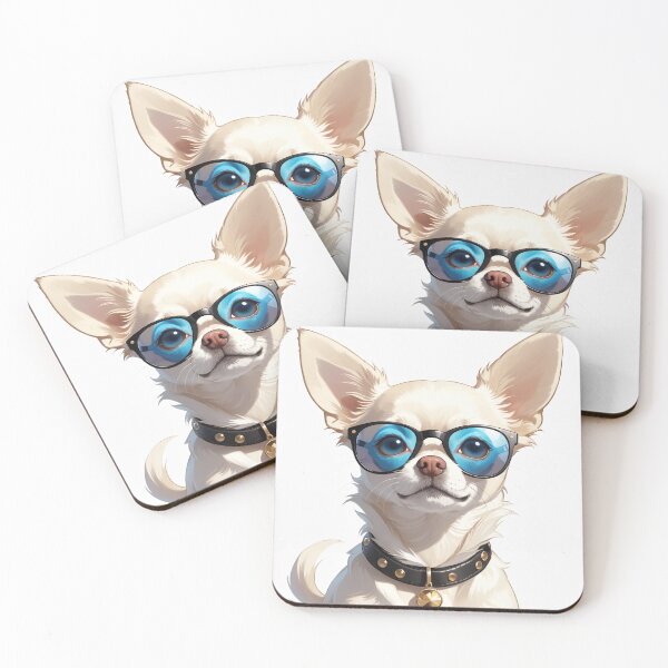 Item preview, Anime Chihuahua Wearing Glasses designed and sold by PaperAI.