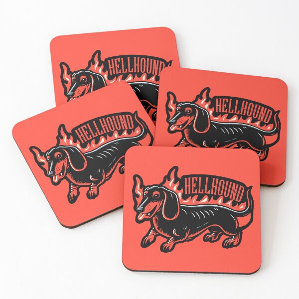 Item preview, Espíritu ardiente Dachshund 'Hellhound' Blaze designed and sold by BarkandStick.