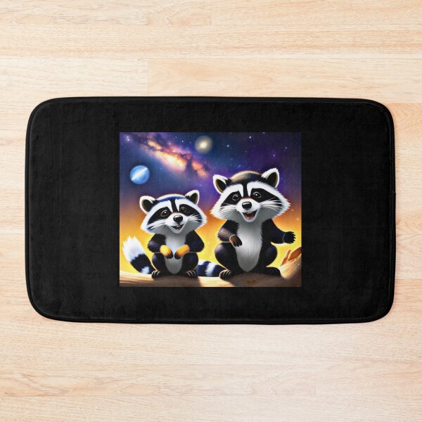 Item preview, Trash pandas in space designed and sold by Flowerslaps.