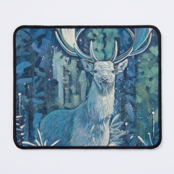 Item preview, Frosty stag oil painting designed and sold by Yue Zeng Art Studio.