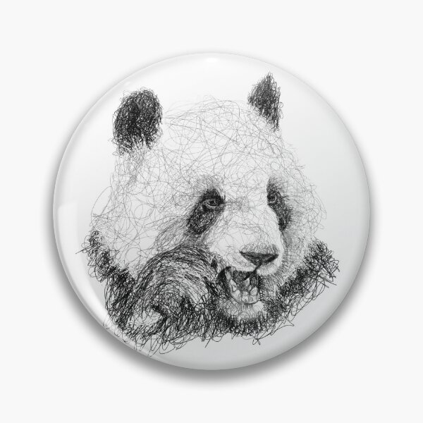 Artikelvorschau, Panda-Kritzelkunst entworfen und verkauft von CaroScribbles.