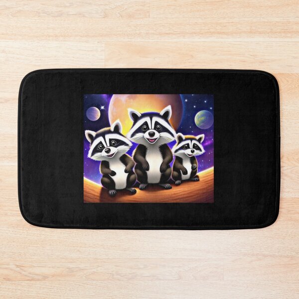 Item preview, Trash pandas in space designed and sold by Flowerslaps.