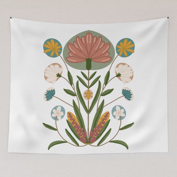 Item preview, Folk Floral designed and sold by lsb-ooks.