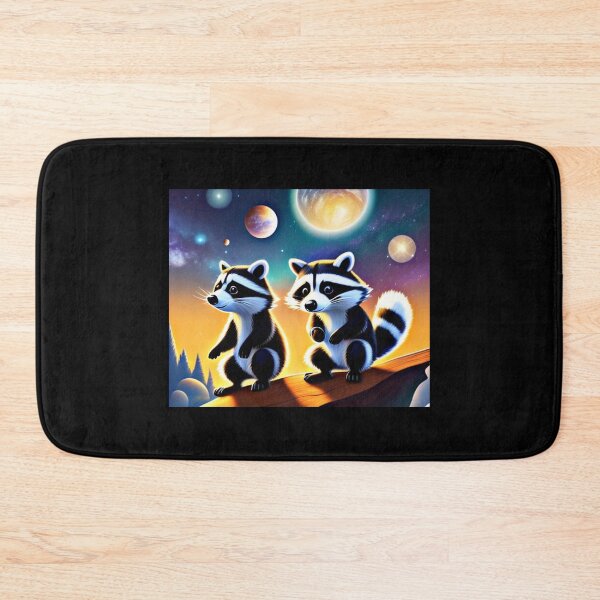 Item preview, Trash pandas in space designed and sold by Flowerslaps.