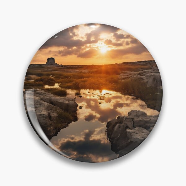Item preview, River and rocks at sunset in long exposure - Landscape photography designed and sold by TheArtistOf2022.